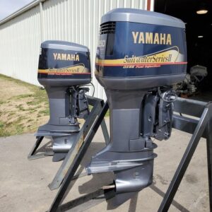 Twin 2001 Yamaha 250 HP Saltwater Series II 6-Cylinder EFI 2-Stroke 25″(X) Outboard Motors.