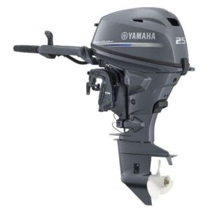 2005 Yamaha 25 HP 2 Cylinder 4 Stroke 15″ Tiller Outboard Motor